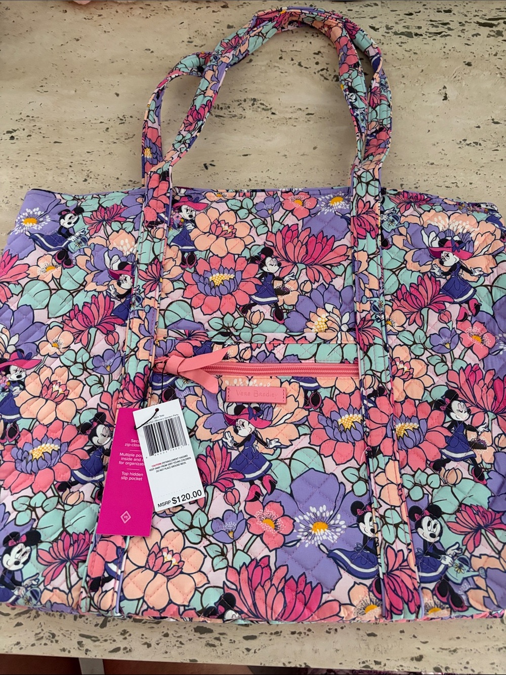 Vera Bradley X Disney Vera Tote Minnie’s Garden Party